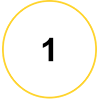 The number 1 is in a yellow circle on a white background.