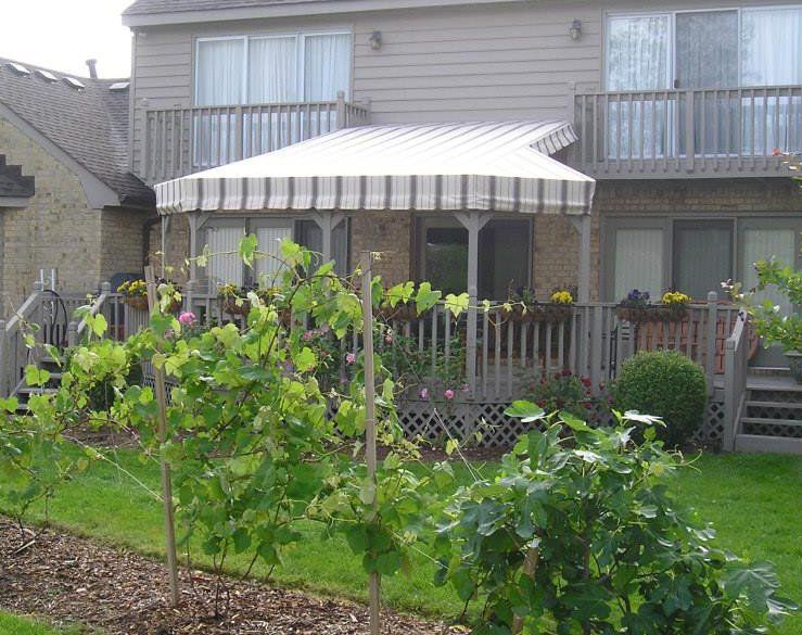 House with Green Lawn and Plants — Norfolk, VA — Hustead's Canvas Creations