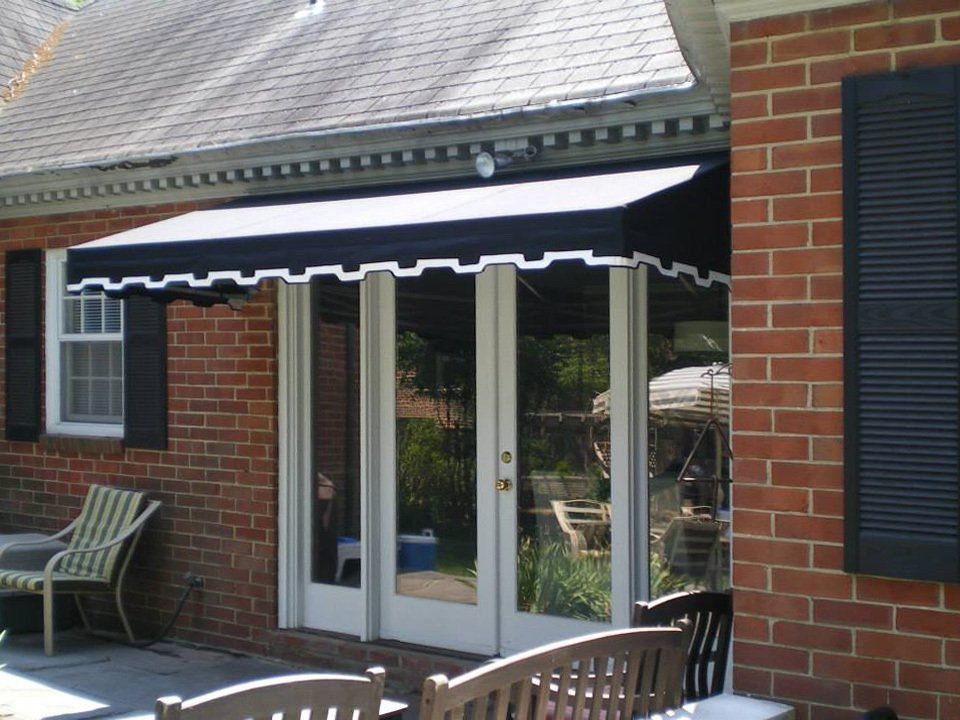 House with Black Awning — Norfolk, VA — Hustead's Canvas Creations