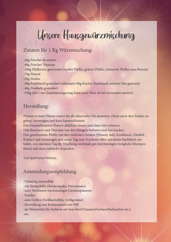 Unser Hausrezept für Sie: