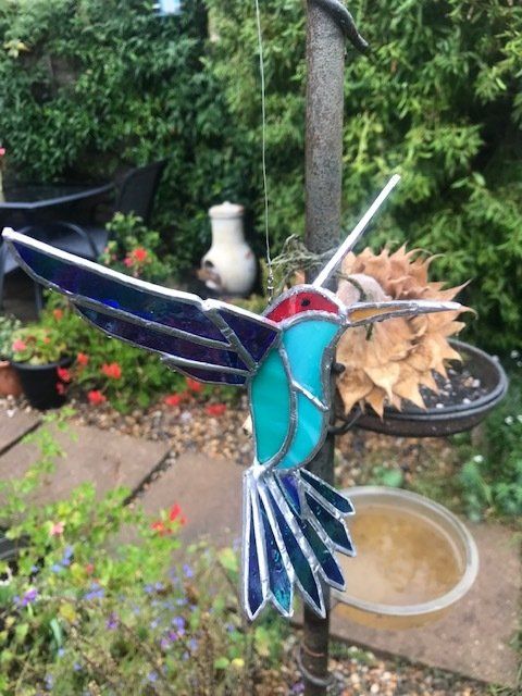 Hummingbird in Stained Glass