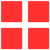Four red squares arranged in a 2x2 grid.