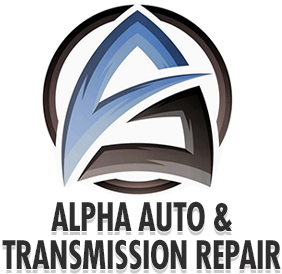 A logo for alpha auto and transmission repair