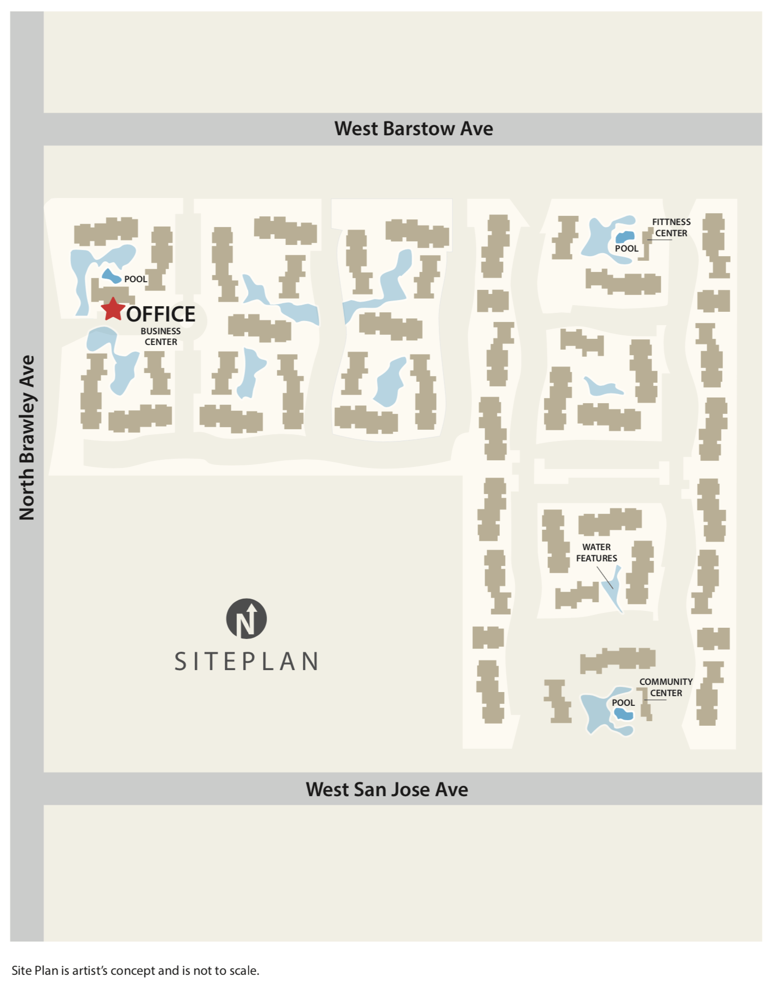 Site plan for Reflections Apartments