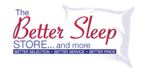 A logo for the better sleep store and more