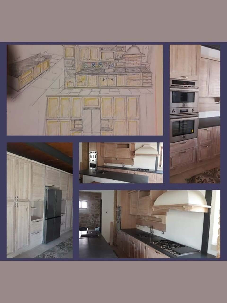 progettazione di una cucina stile country contemporaneo