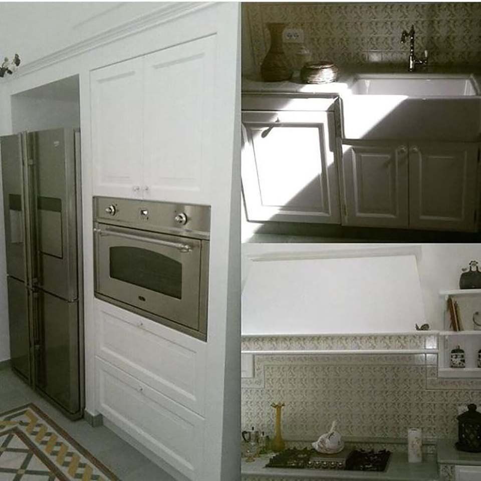 cucina completa con arredi vintage