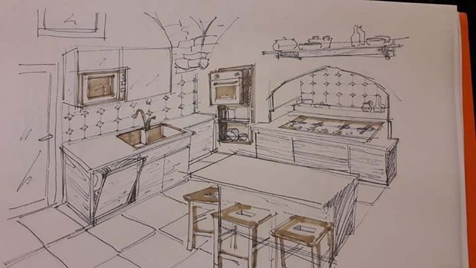 progetto di una cucina su misura
