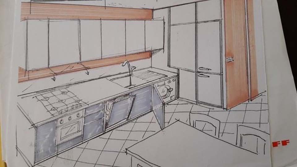 disegno di una cucina