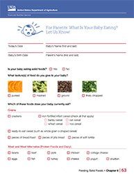 Download What Is Your Baby Eating Worksheet