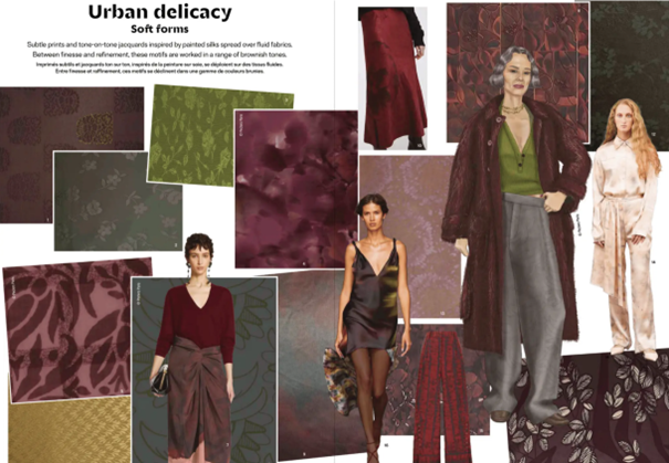 Het logo voor textilwirtschaft is rood op een witte achtergrond.