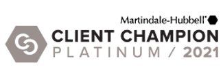 Martindale Hubbell Client Champion Platinum 2021