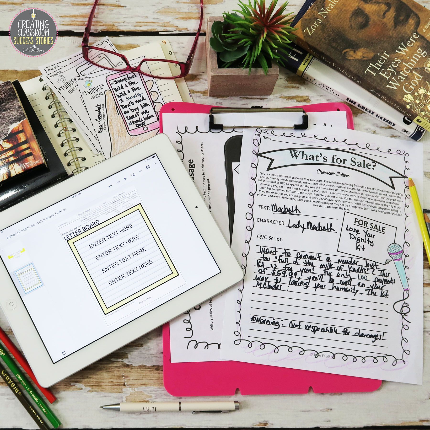 Creative Activities/Worksheets/Crafts Response To Any Text