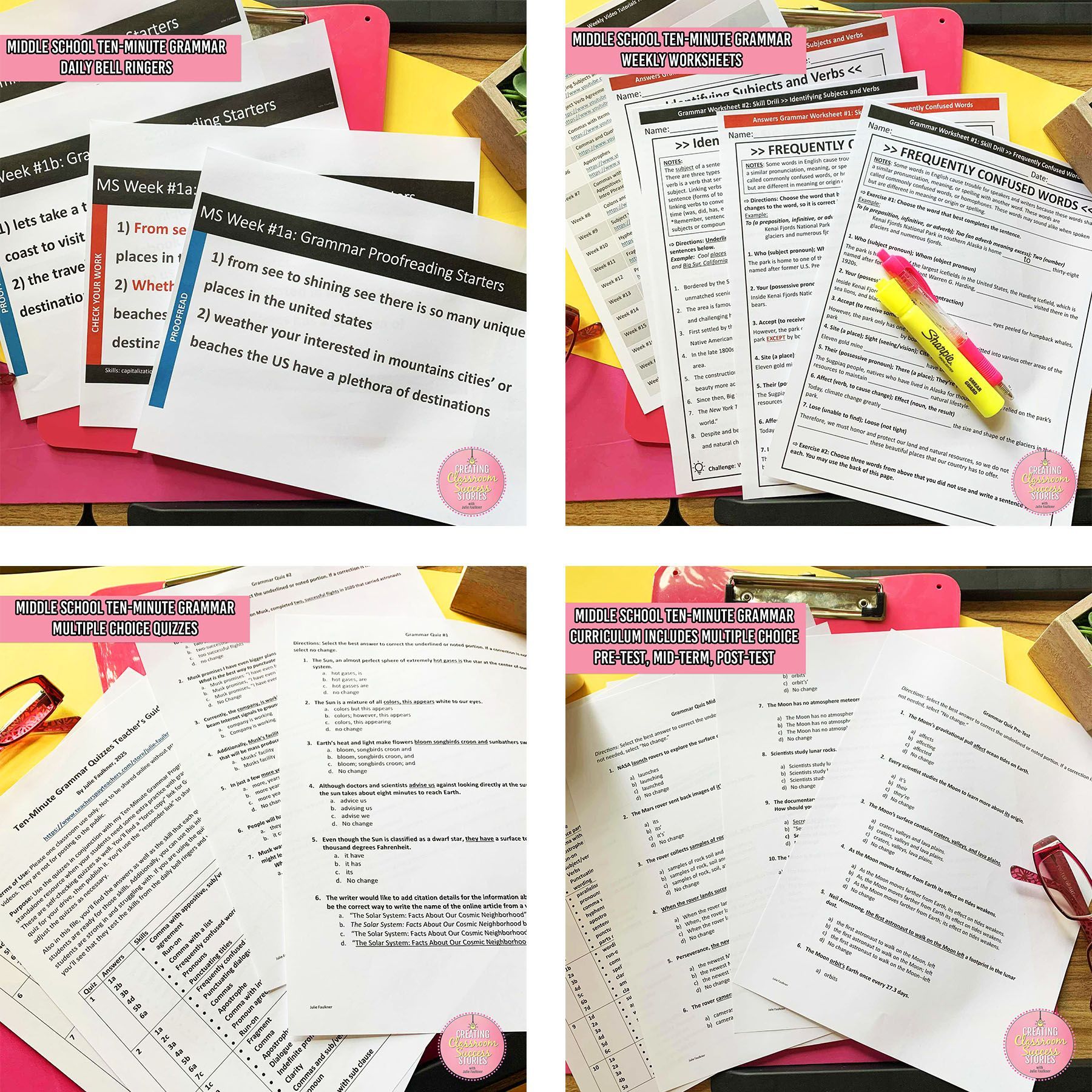 Ten-Minute Grammar Daily Grammar, Bell Ringers, Course, Grammar Practice, Middle and High School