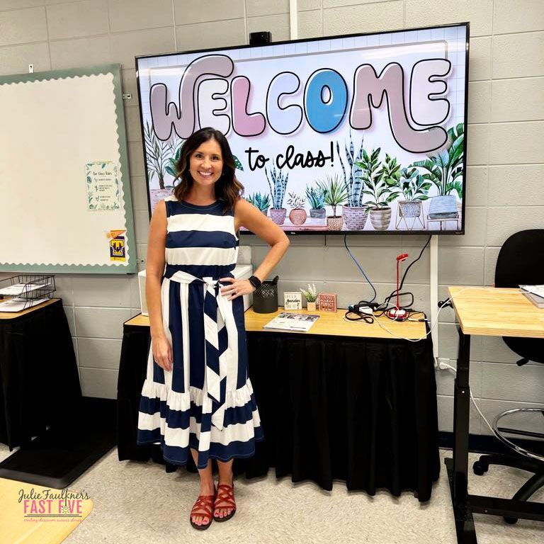 plant theme secondary high school classroom design, stand up desk, teacher desk, classroom arrangement, jfaulkner