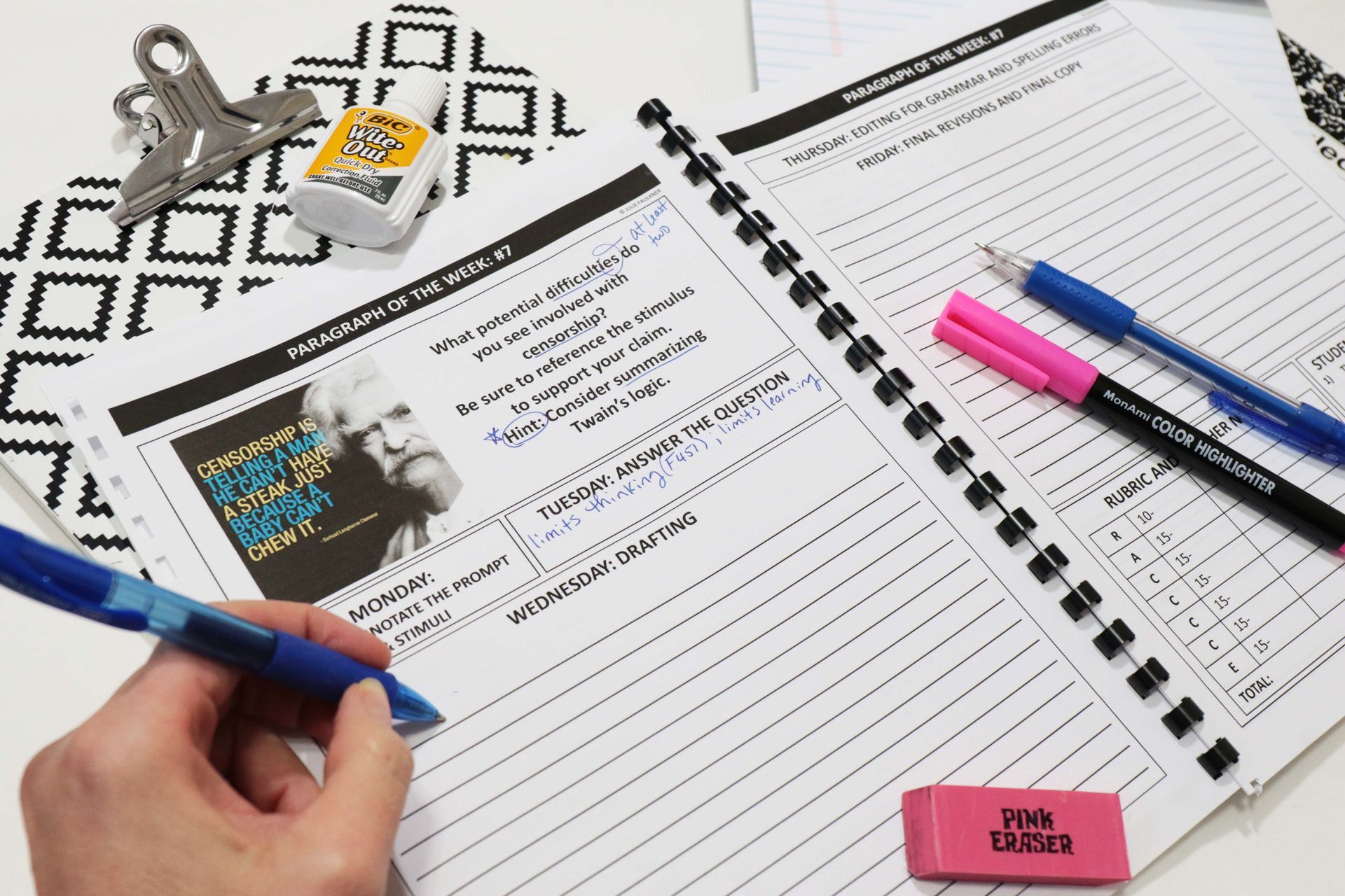 Paragraph of the Week, Middle and High School, jfaulkner