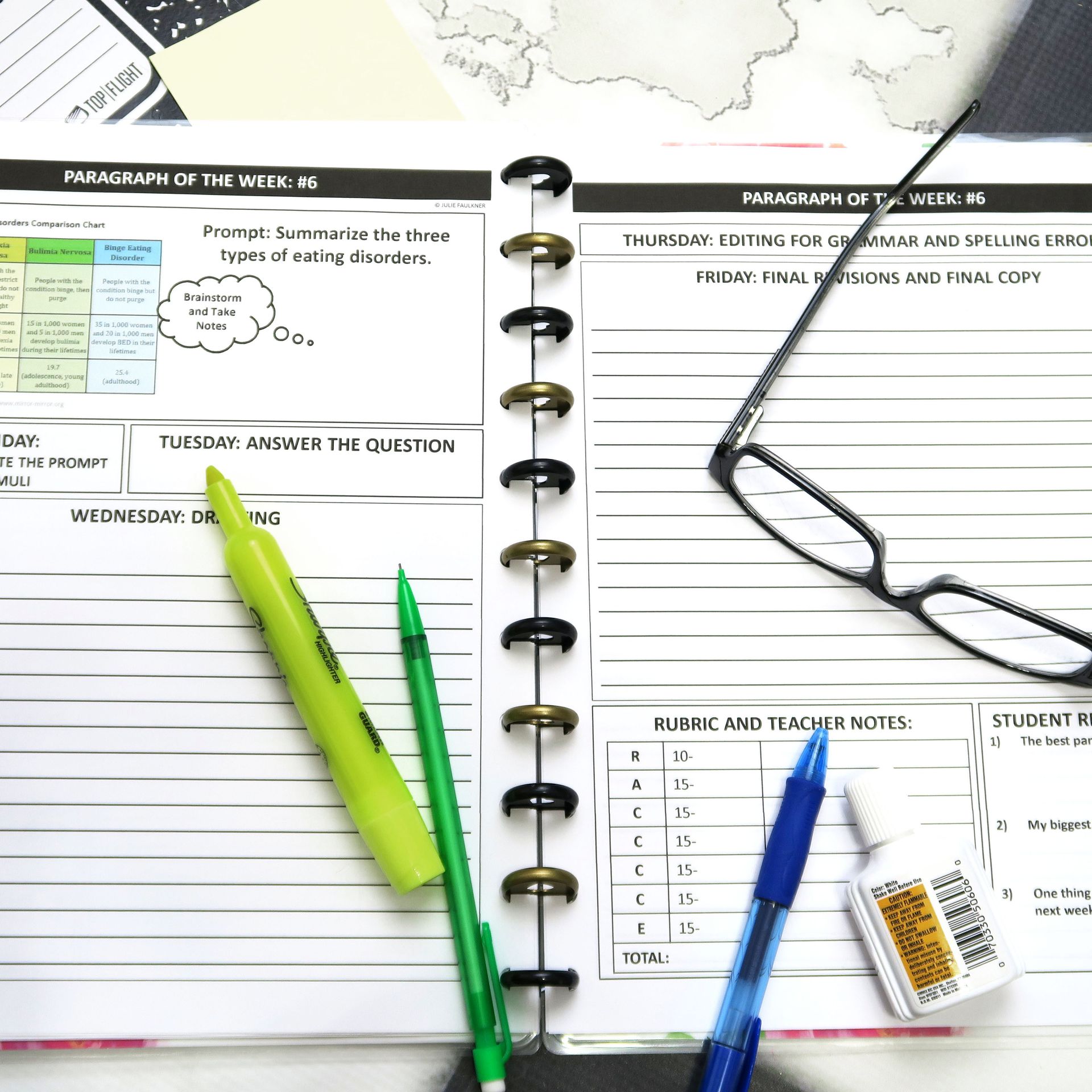 Bell Ringers, High School and Middle School, Paragraph of the Week