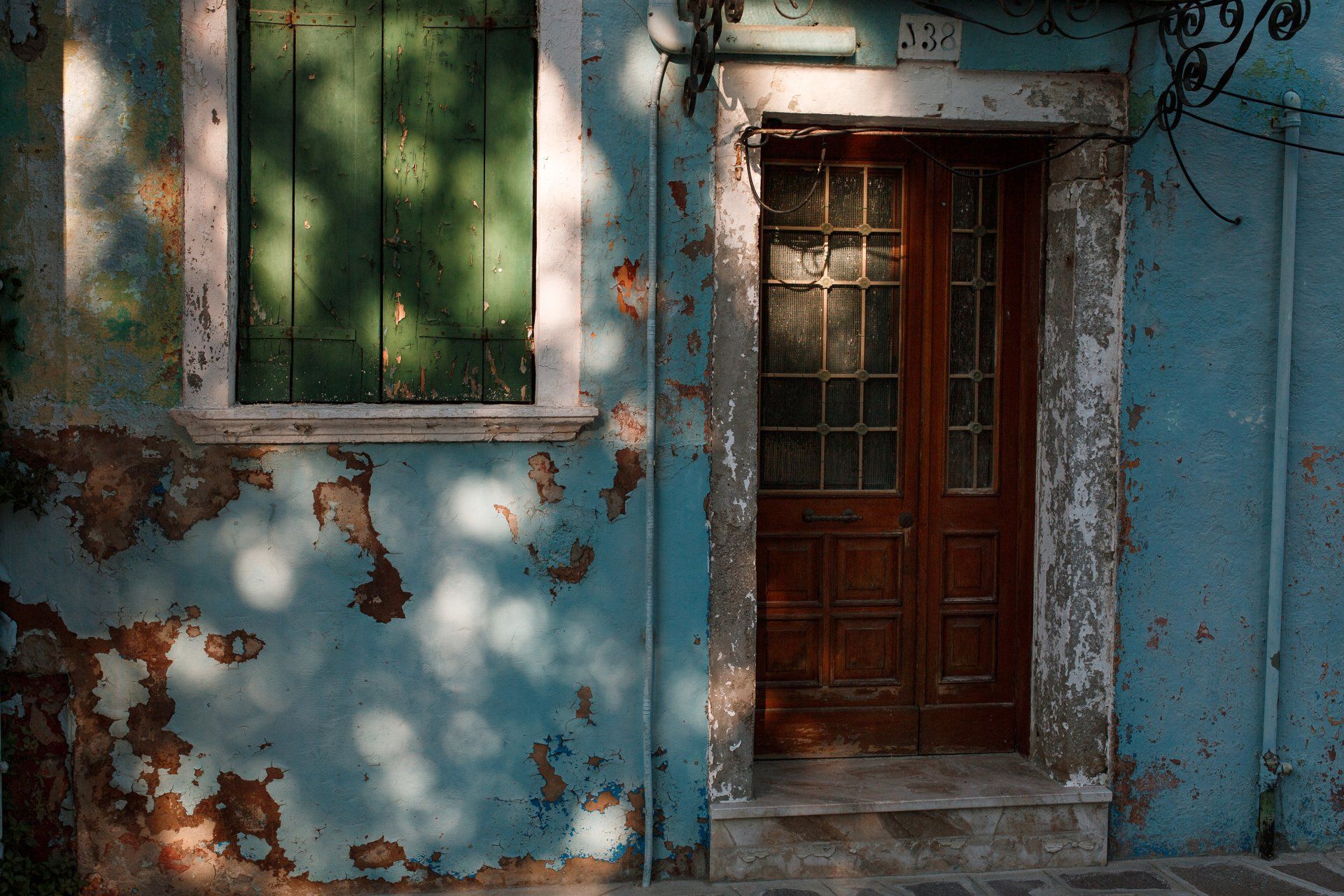 Rustic looking doorway in Burano Venice