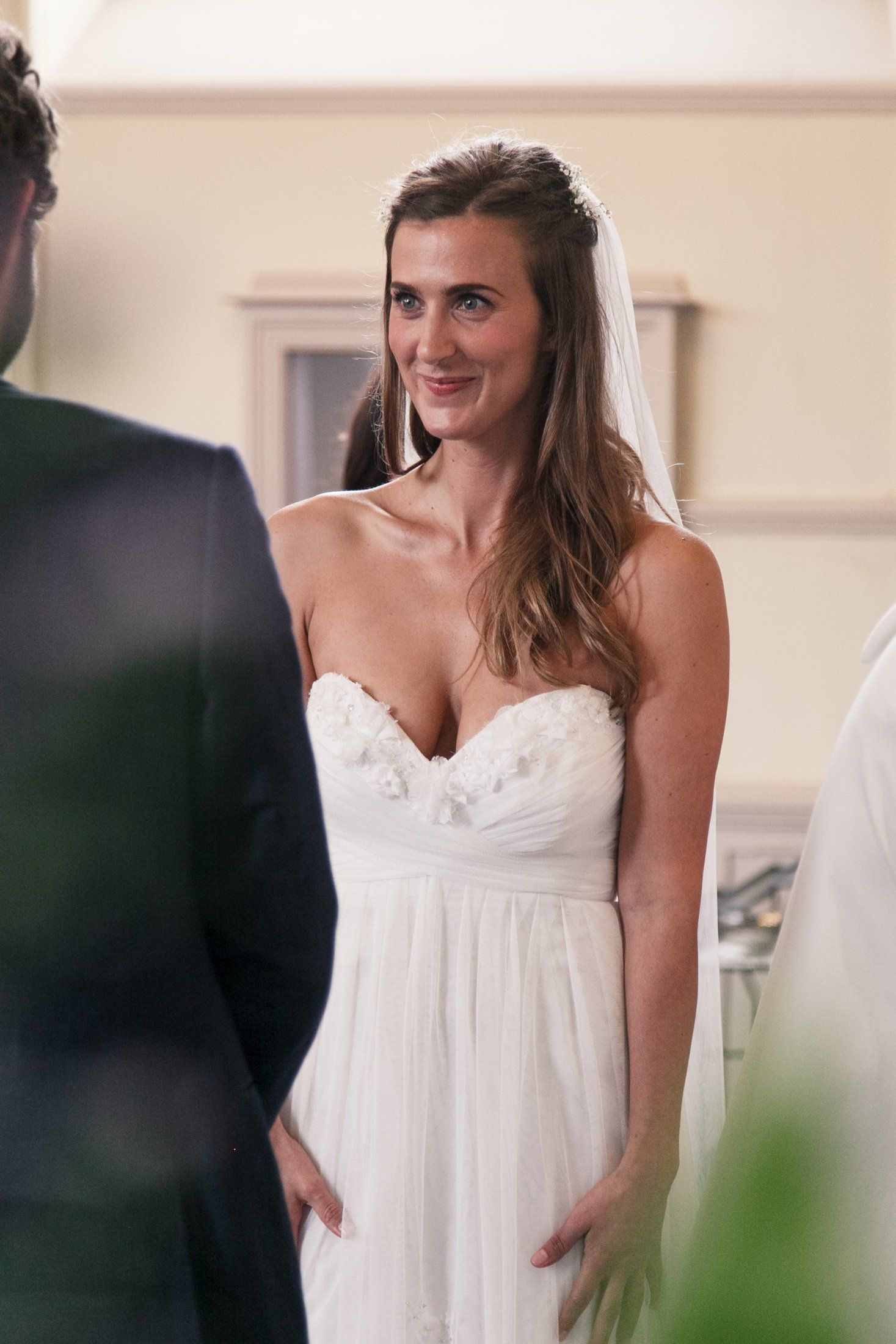 Cheshire wedding photography bride at altar