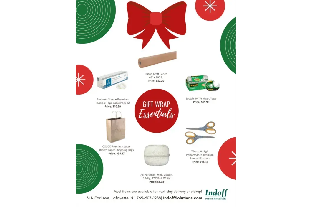 A christmas poster with a red bow on it