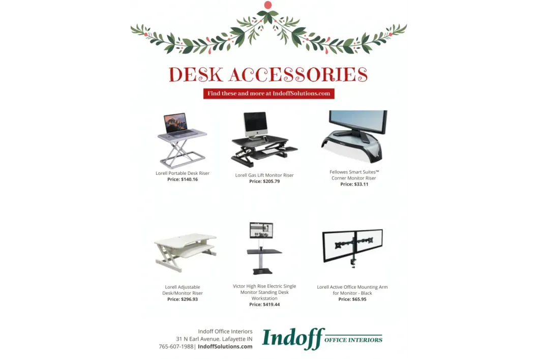 A poster showing different types of desk accessories.