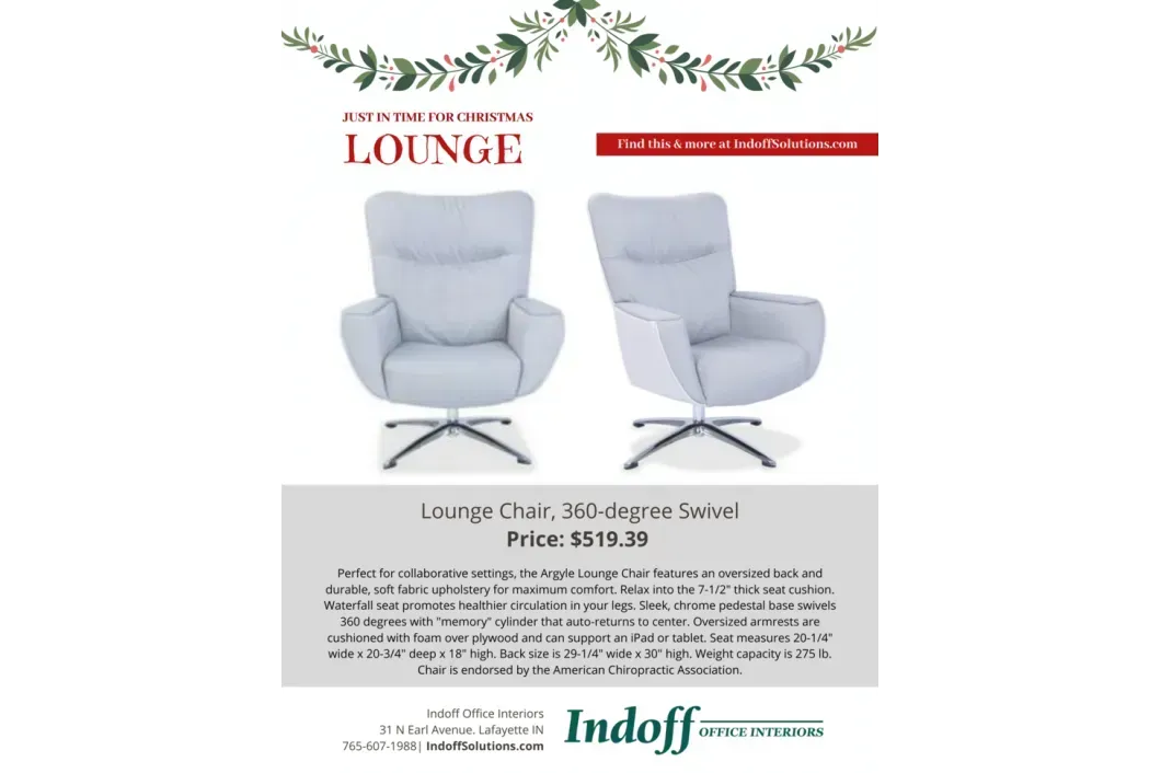 A picture of two chairs with the word lounge on it