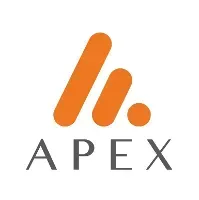 A logo for a company called APEX