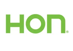 A green hop logo on a white background