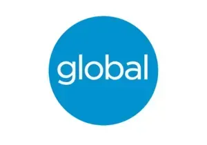 A blue circle with the word global on it