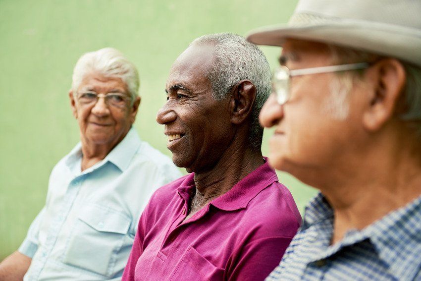 Three elderly men