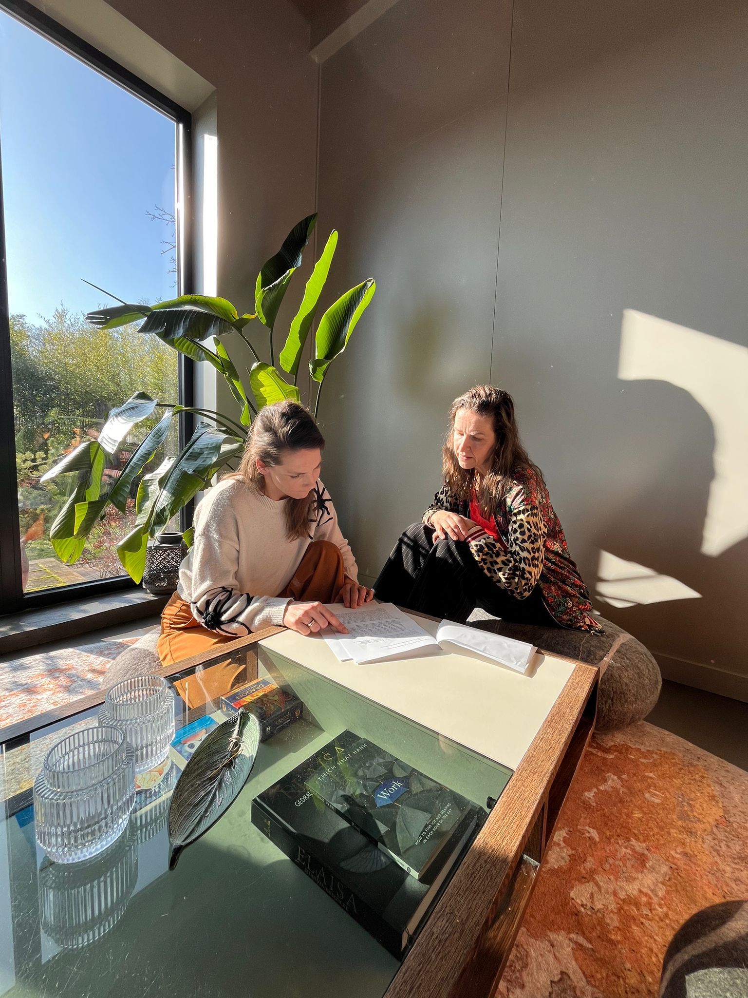 Twee vrouwen werken samen