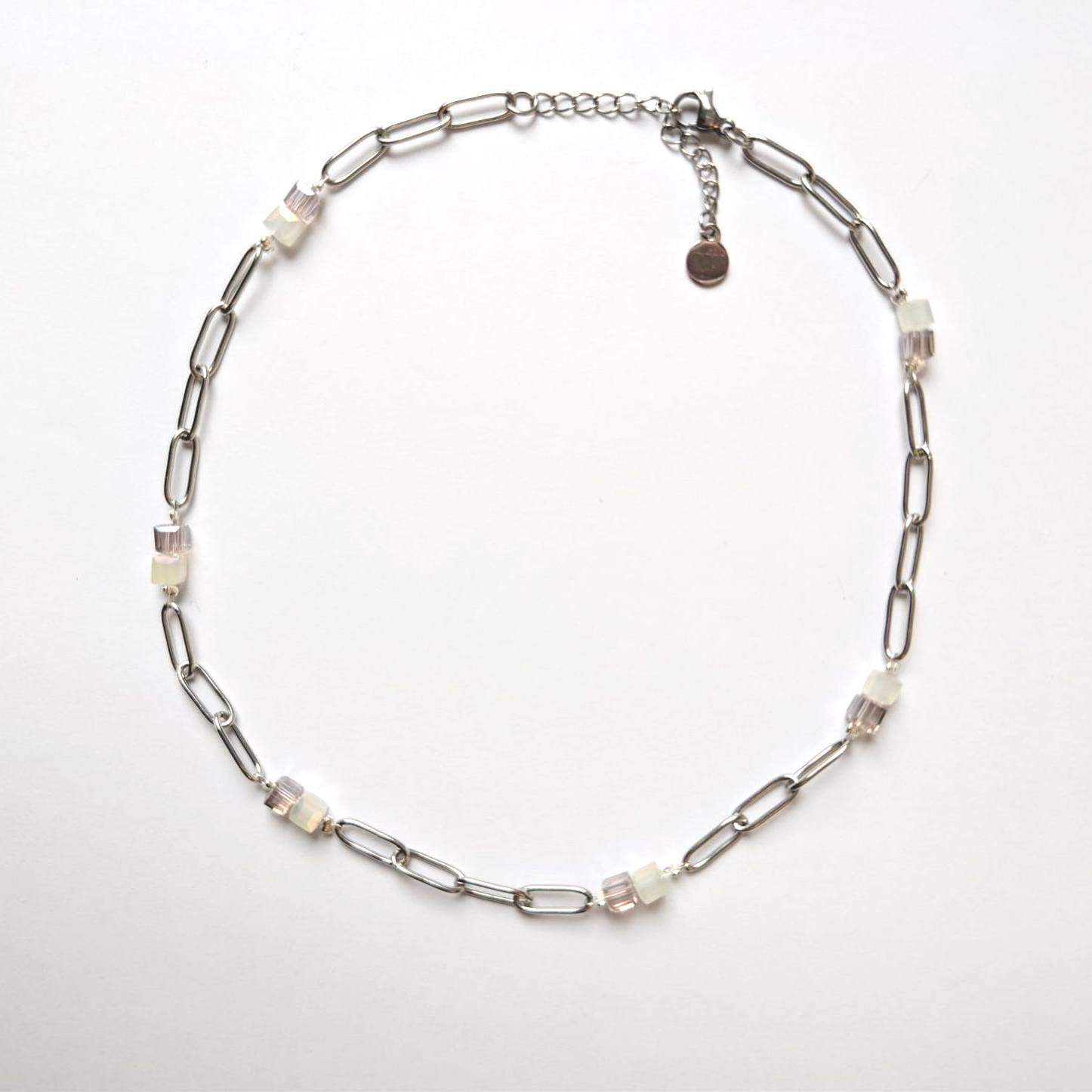 Iridescent Cube Necklace