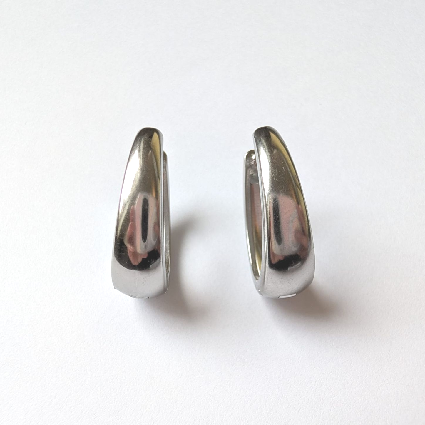 Silver Bold Hoops