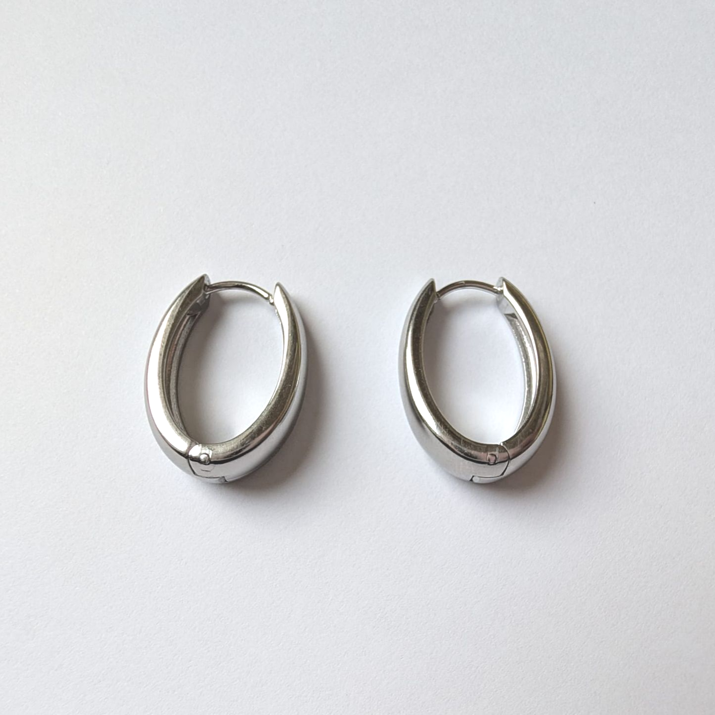 Silver Bold Hoops