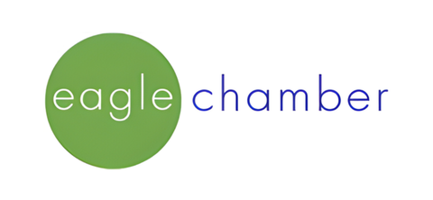Logo for Eagle Chamber featuring the word