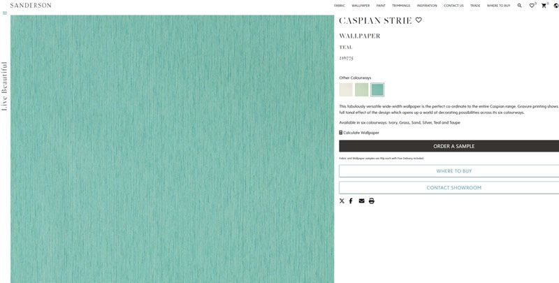 A screenshot of a website showing a turquoise wallpaper.