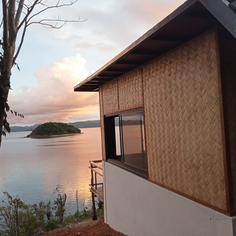 A house with a view of a body of water