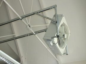 frame suspended fan