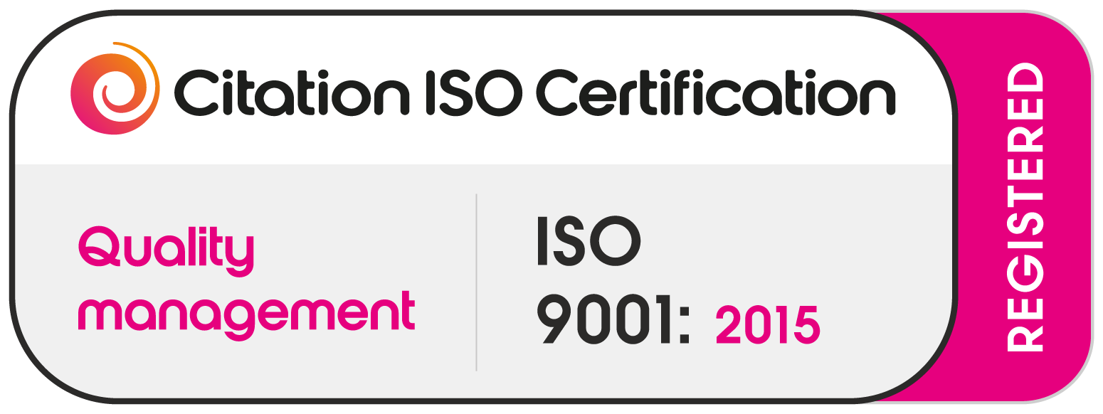 A label that says citation iso certification quality management iso 9001 : 2015