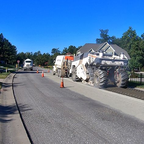 Full depth reclamation FDR operation in neighborhood