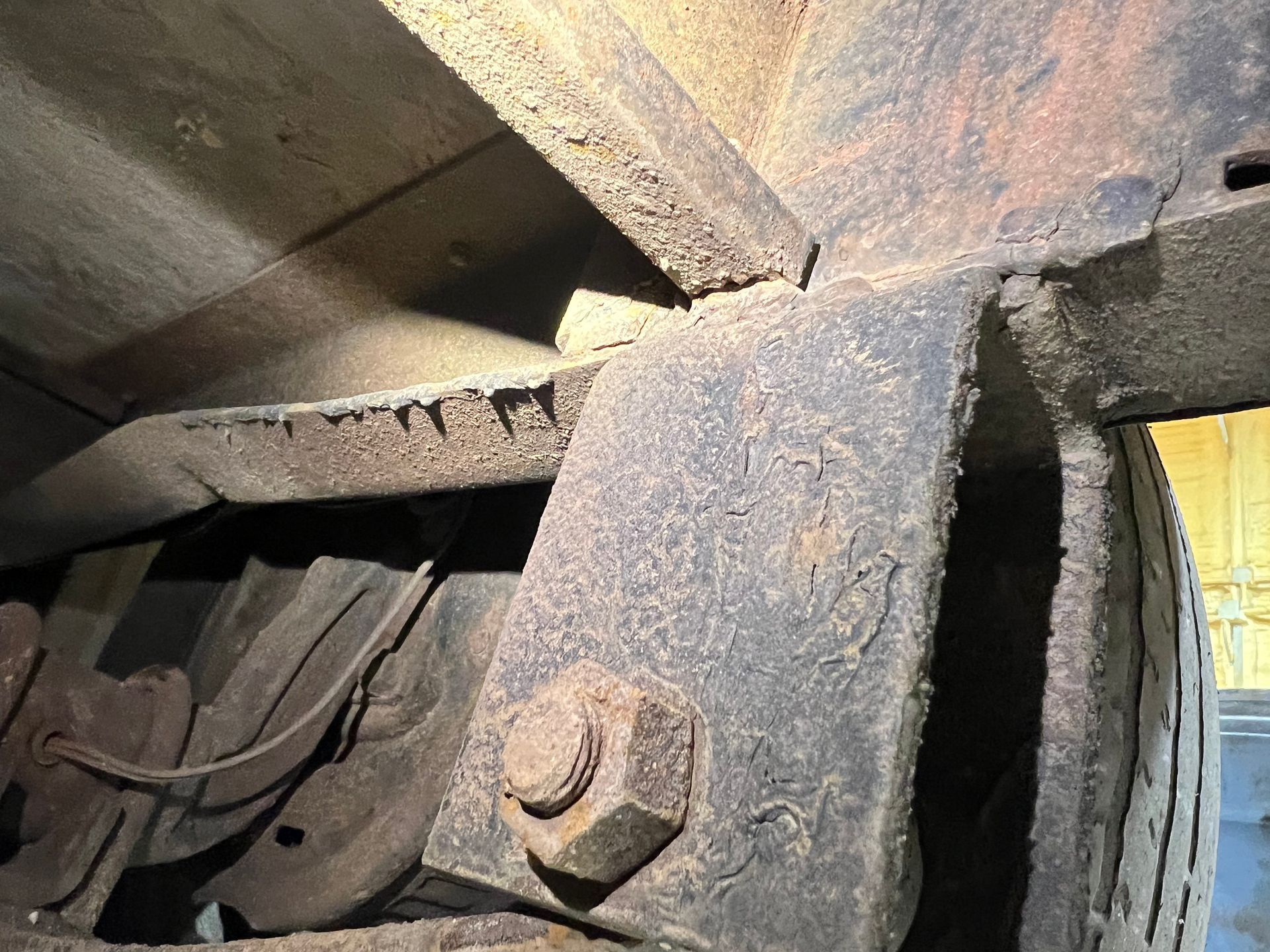 damage under trailer frame 