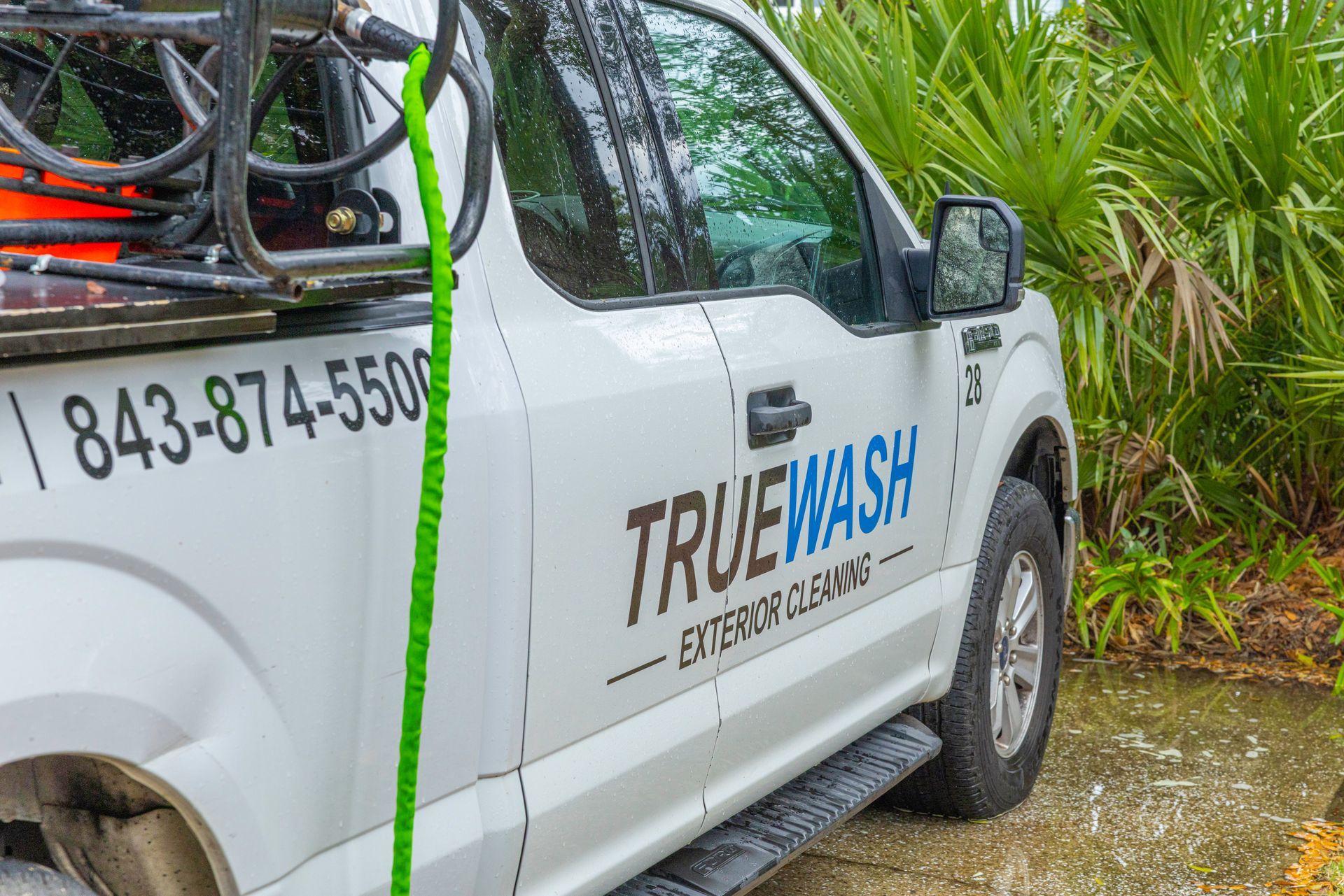 The TrueWash branded service truck in Charleston