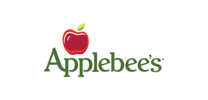 Applebee's restaurant logo featuring a red apple and green text.