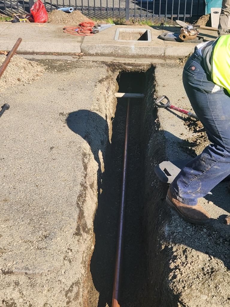 Working On Waterline — Pittsburg, CA — Echo Plumbing & Rooter