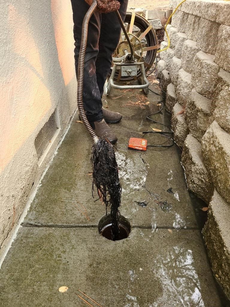Man Cleaning the Drain — Pittsburg, CA — Echo Plumbing & Rooter
