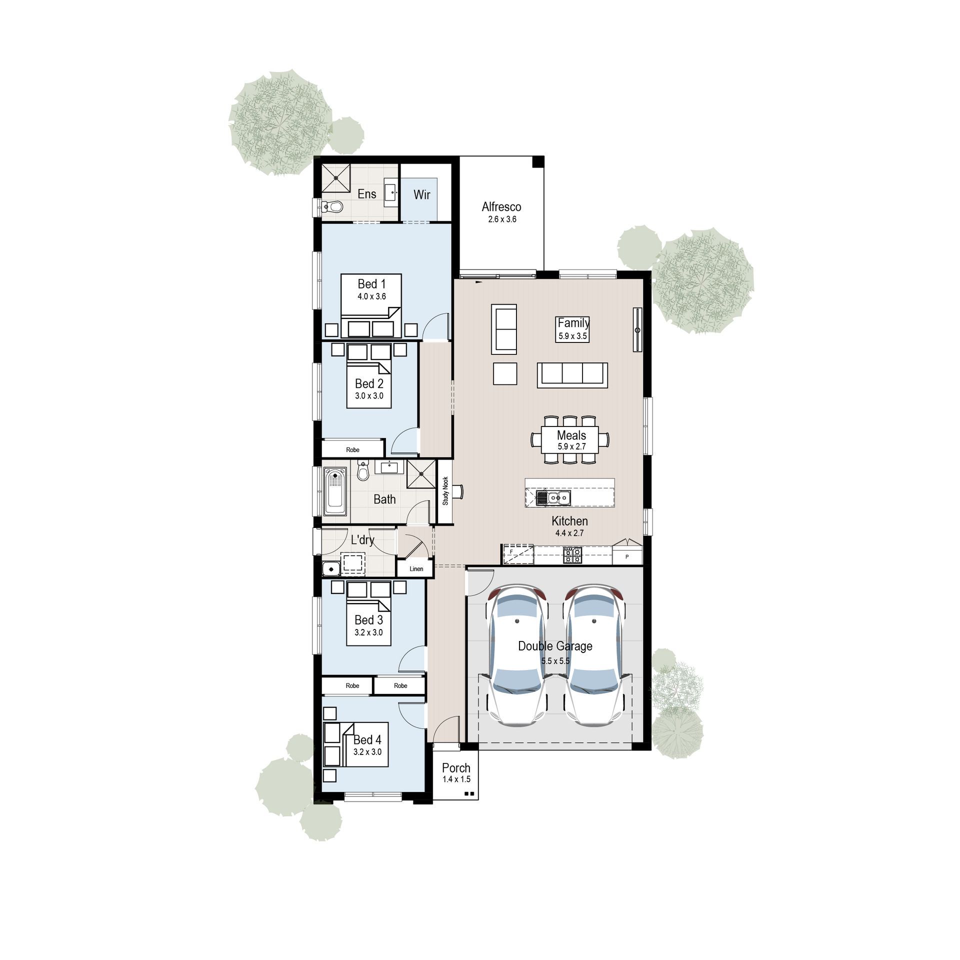 Breeze 21 - Floor plan tiles.