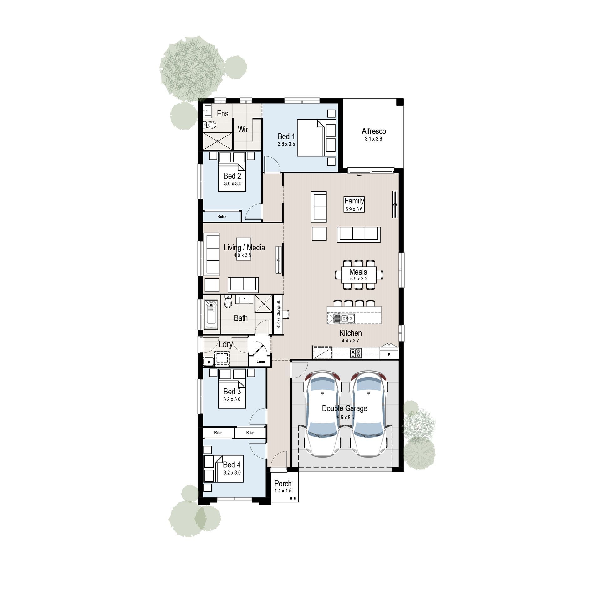 Breeze 23 - Floor plan tiles.