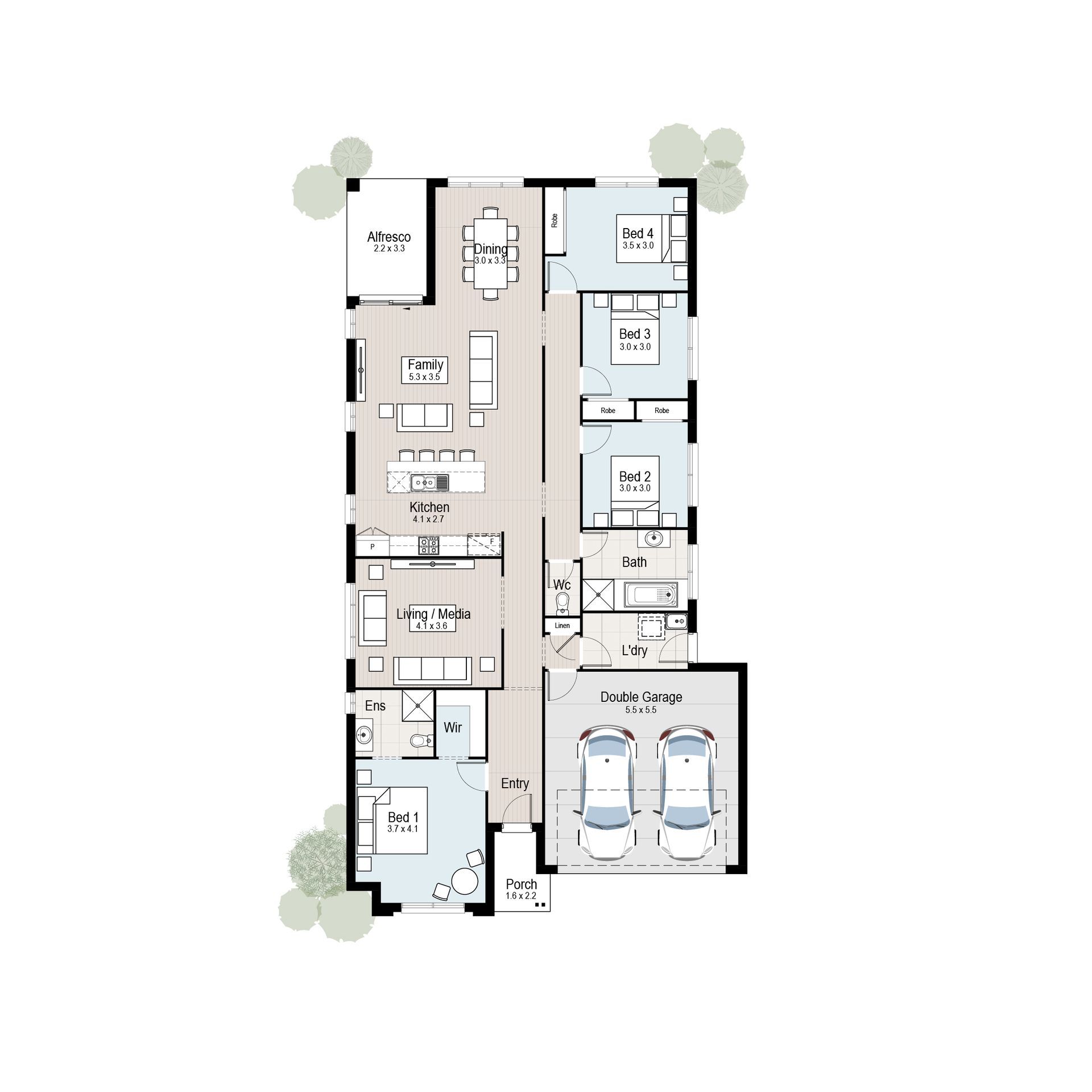 Cascade 23 - Floor plan tiles.