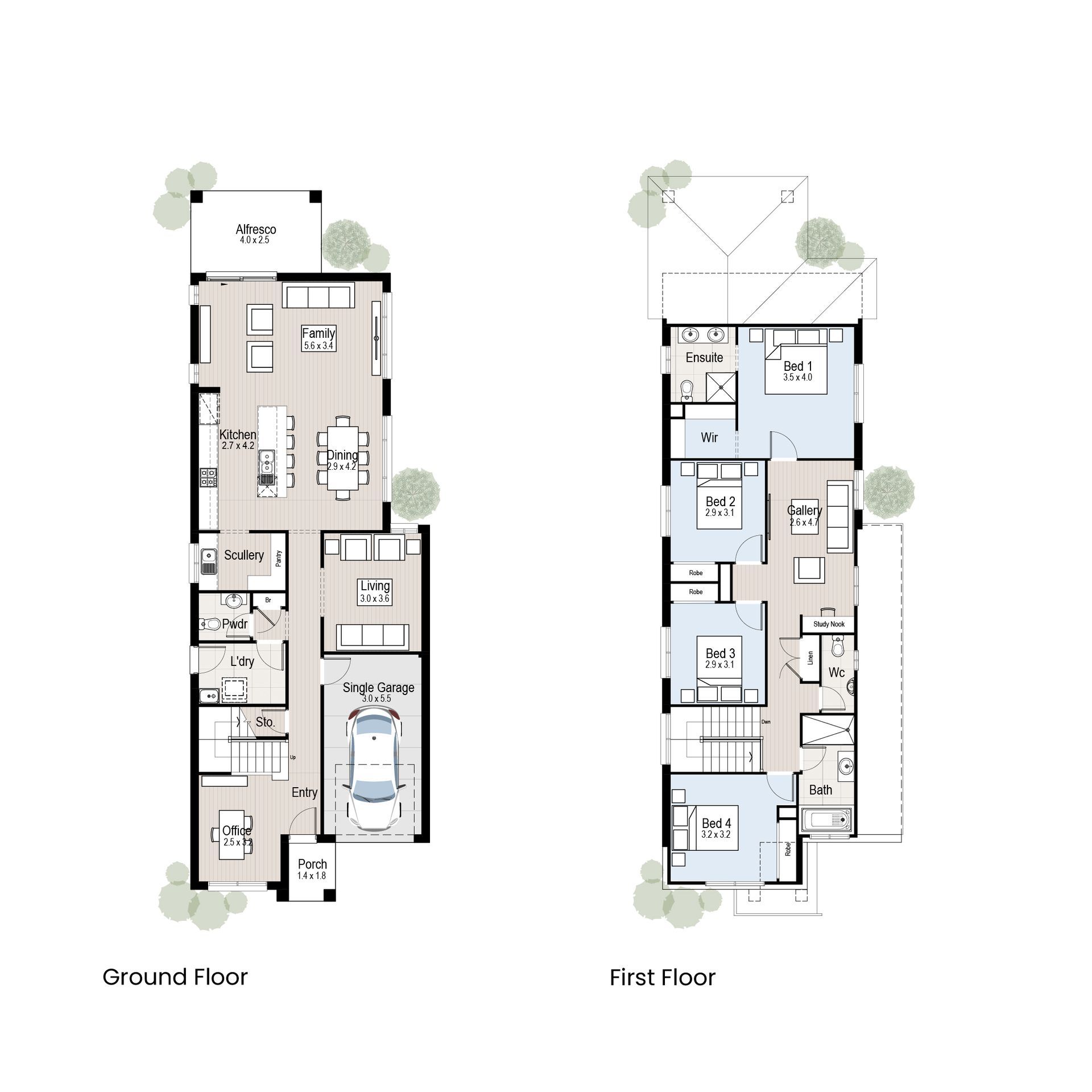 Chalet 25 - Floor plan tiles.