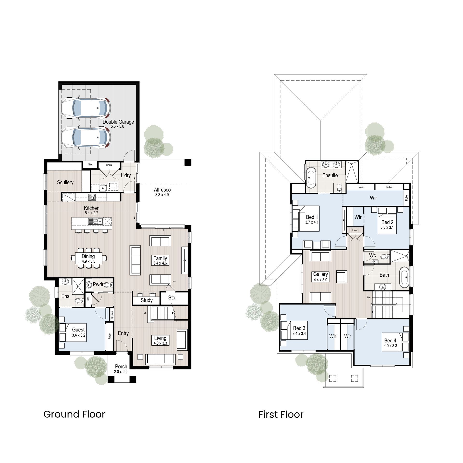 Chateaux 35 - Floor plan tiles.